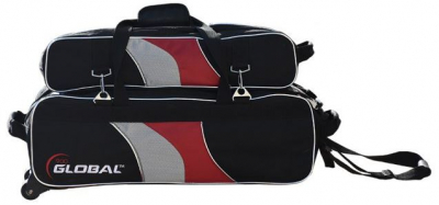 900 Global 3-Ball Deluxe Airline Schwarz/Rot/Silber