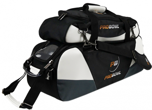 ProBowl Deluxe 3-Ball Tote W/Shoe Bag Black/Carbon White