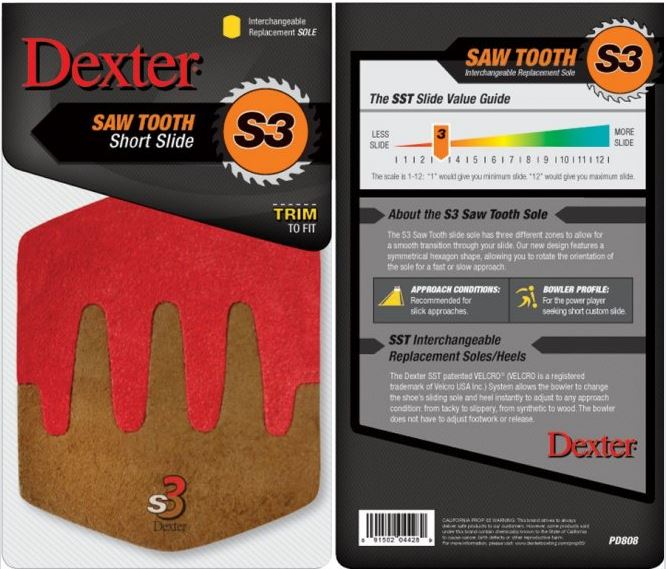 Dexter Wechselsohle S3 Saw Tooth für Bowling Schuhe 